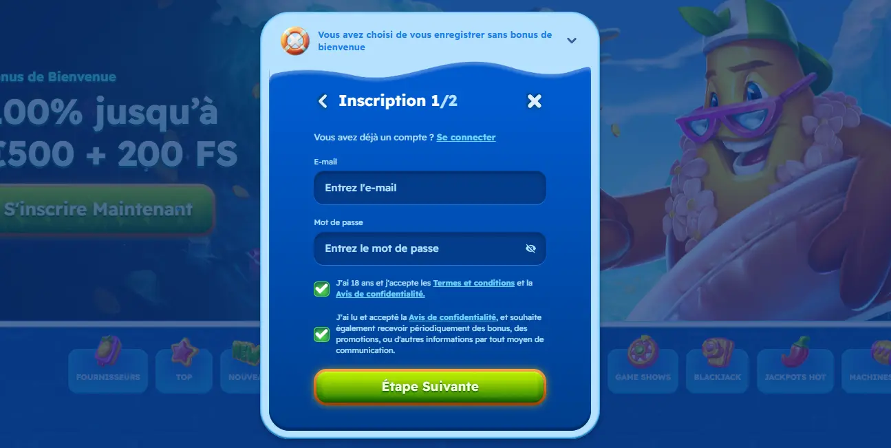 Comment obtenir un bonus sans dépôt : étape par étape